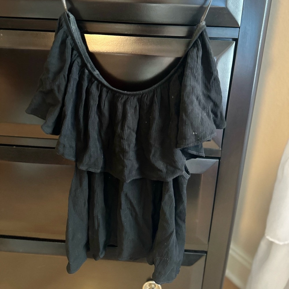Black off the shoulder top